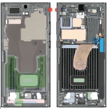 Middle housing Samsung S918 S23 Ultra Green original (service pack)