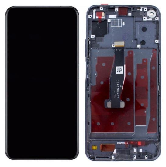 LCD ekranas Huawei Honor 20/Nova 5T su lietimo ekranu su rėmeliu juodas ORG
