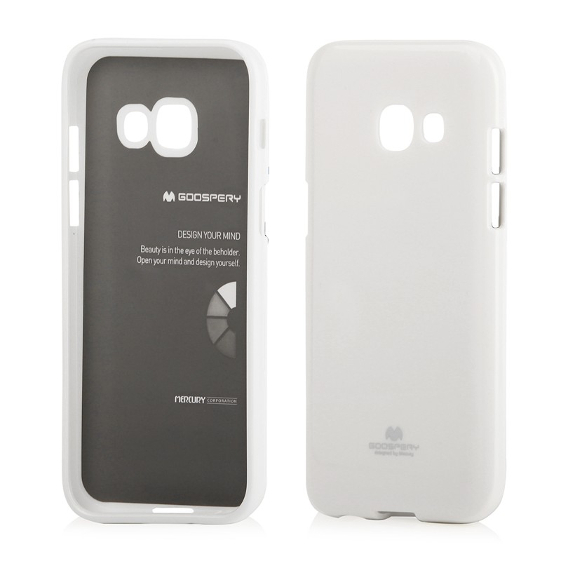 Mercury Jelly dėklas, skirtas Samsung Galaxy A3 (2017), baltas