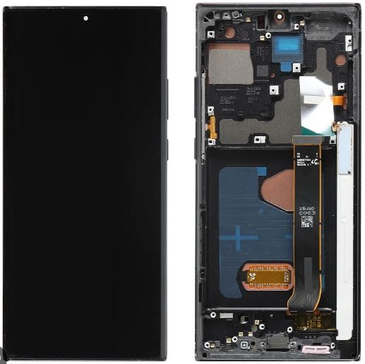 LCD экран Samsung N985 / N986 Note 20 Ultra с тачскрином и рамкой Mystic Black OLED (реальный размер)