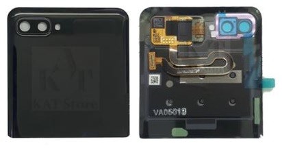 Задняя верхняя крышка для Samsung Galaxy Z Flip F700 чёрная Оригинал (б/у Grade B)