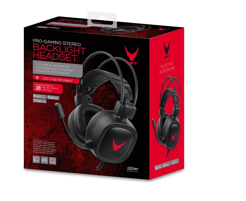 Handsfree VARR GAMING VH6020 with microphone (RGB 3.5mm) black