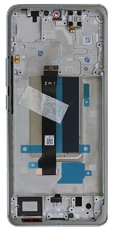 LCD ekranas Xiaomi Redmi Note 13 Pro+ 5G su lietimui jautriu ekranu su rėmu Moonlight White originalus (service pack)