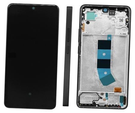 LCD ekranas Xiaomi Redmi Note 13 4G su jutikliniu ekranu su rėmeliu Midnight Black originalus (aptarnavimo pakuotė)