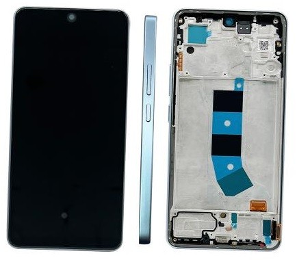 LCD ekranas Xiaomi Redmi Note 13 4G su jutikliniu ekranu su rėmeliu Ice Blue originalus (aptarnavimo pakuotė)