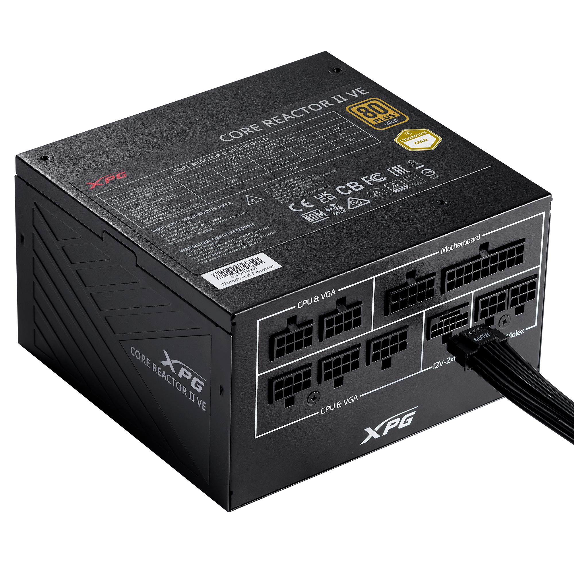 Maitinimo šaltinis ADATA Core Reactor II VE 750 W 80 Plus Gold Active PFC