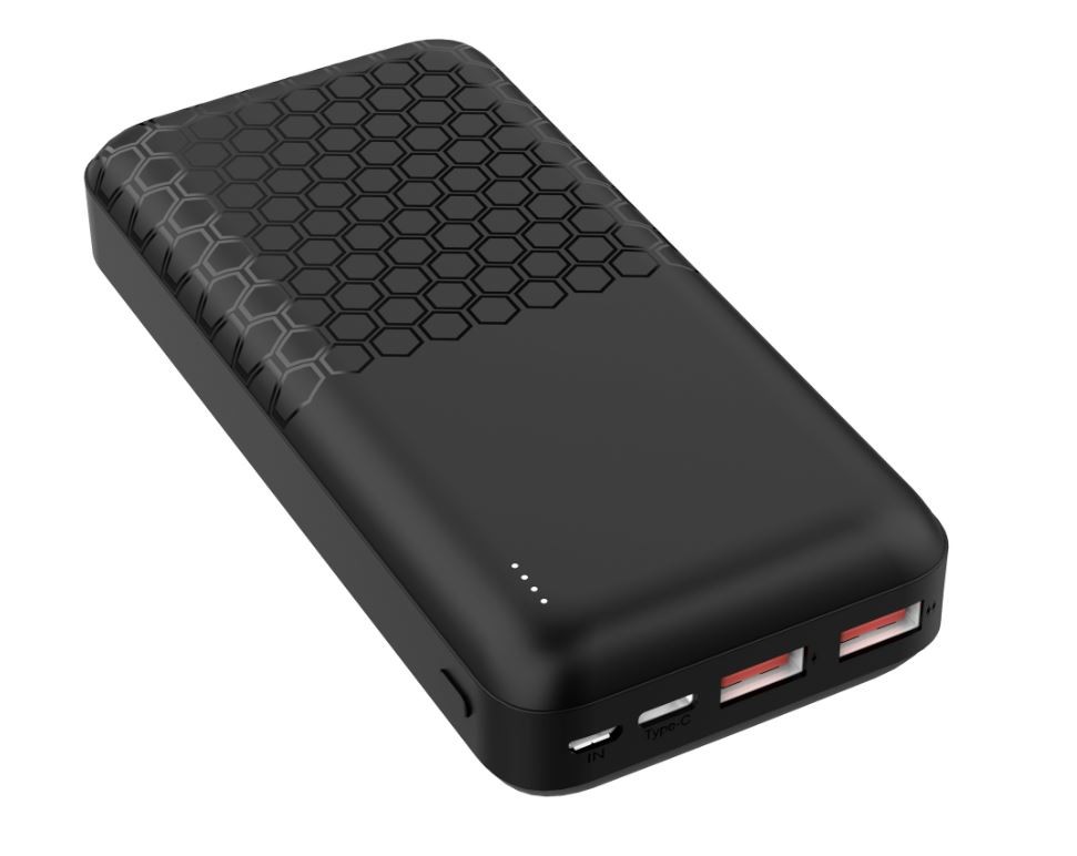 Power Bank Platinet (PMPB20OP18B) 20000mAh (2xUSB; 2xType-C; QC3.0 22.5W) black