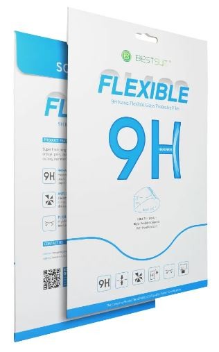 Защитное стекло Bestsuit Flexible Hybrid Glass 9H Apple iPad Air 11" (2024) совместимо с чехлом чёрный