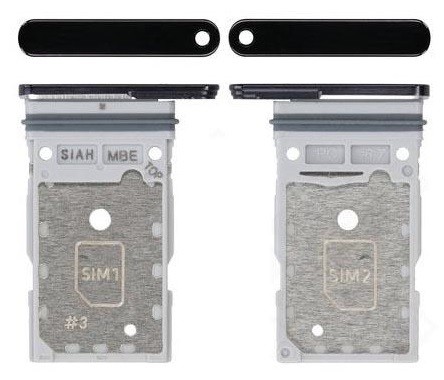 Лоток SIM-карты Samsung S918 S23 Ultra Dual Phantom Black оригинальный (service pack)