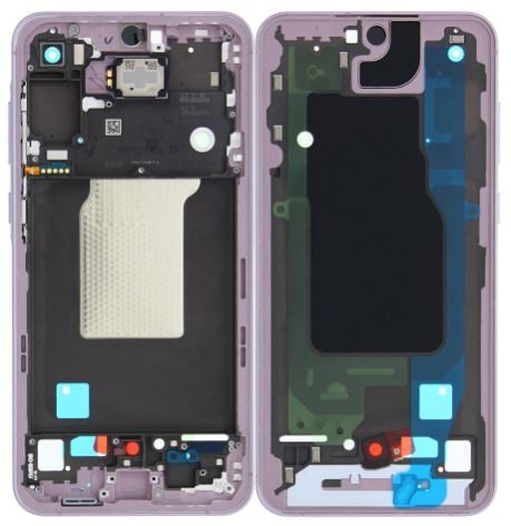 Средняя рамка Samsung A556 A55 5G Awesome Lilac Оригинал (service pack)