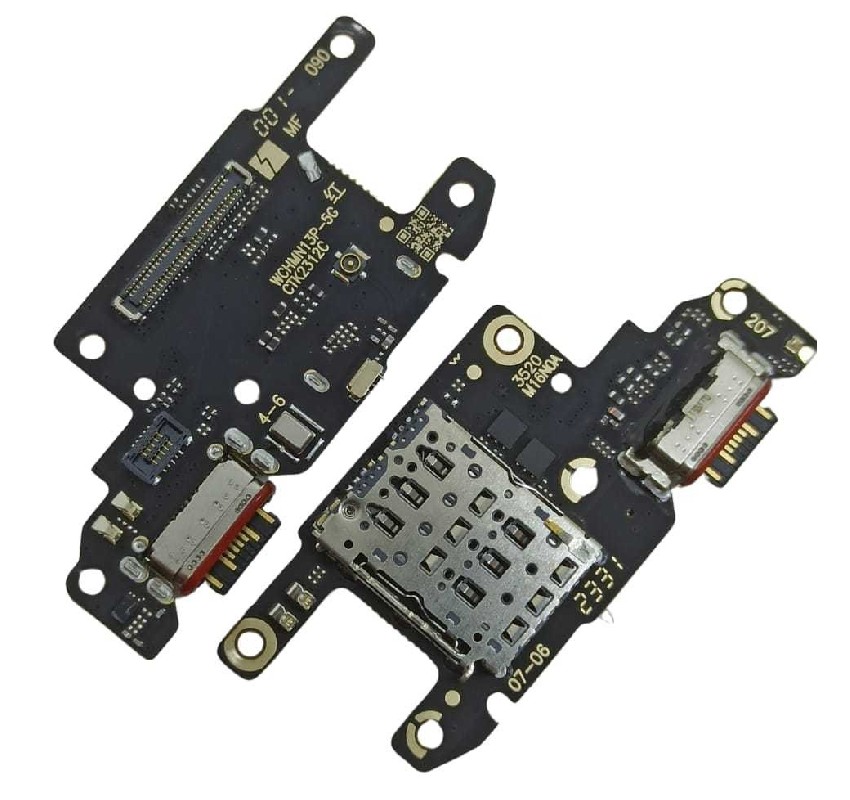 Flex Xiaomi Redmi Note 13 Pro 5G/Poco X6 5G su įkrovimo jungtimi ir mikrofonu, SIM kortelės kontaktu originalus (service pack)