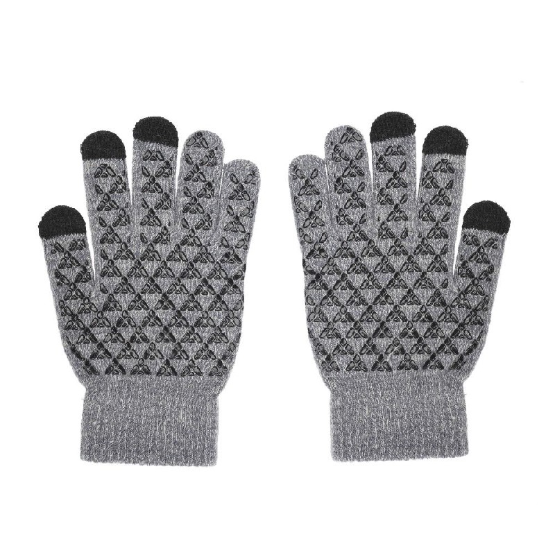 Universal touchscreen winter gloves Triangle Man grey