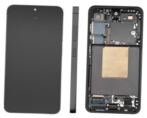 LCD screen Samsung S921 S24 with touch screen and frame Onyx Black original (assembled service pack)
