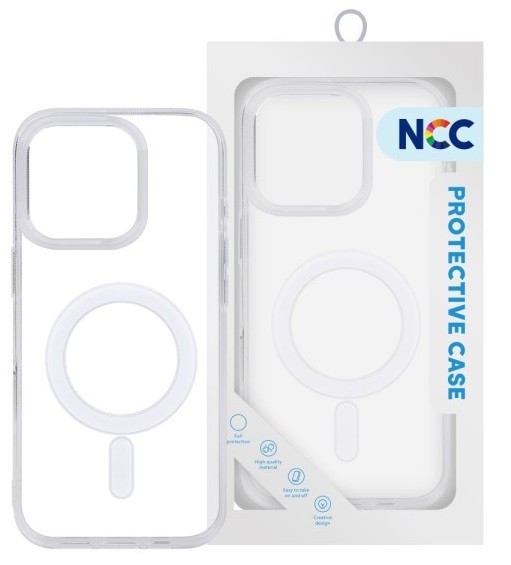 NCC Clear Mag Cover (MagSafe) dėklas, skirtas iPhone 15, skaidrus