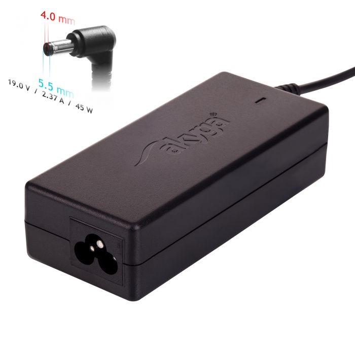 Įkroviklis nešiojamajam kompiuteriui Akyga AK-ND-54 (19V / 2.37A 45W 4.0 x 1.35mm) ASUS 1.2m