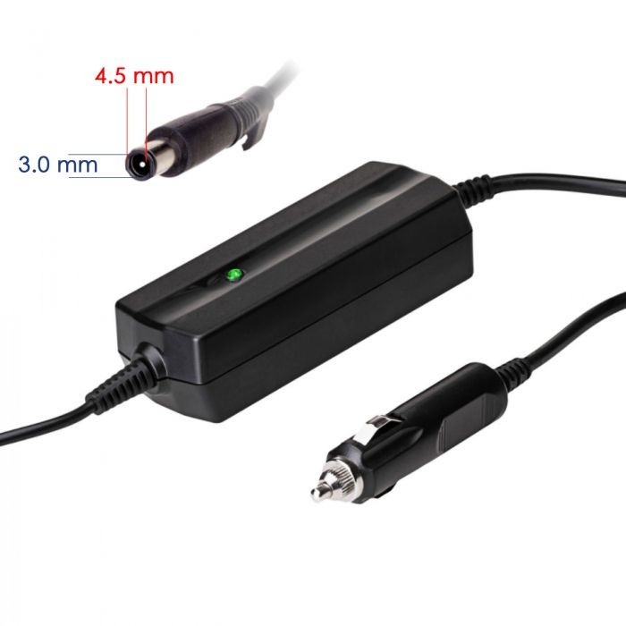 Automobilinis įkroviklis nešiojamam kompiuteriui Akyga AK-ND-75 (19.5V /2.31A 45W 4.5 x 3.0mm + pin) DELL 1.2m