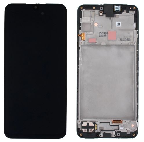 LCD ekranas Samsung A165 A16 4G su jutikliniu ekranu ir rėmeliu juodas originalus (serviso paketas)