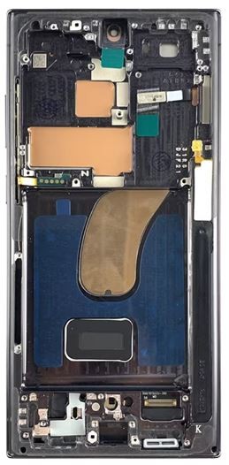LCD ekranas Samsung S918 S23 Ultra 5G su lietimo ekranu ir rėmeliu juodas OLED