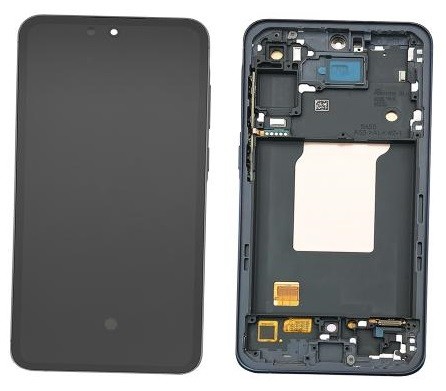 LCD экран Samsung A556 A55 5G с тачскрином и рамкой Navy OLED (реальный размер)