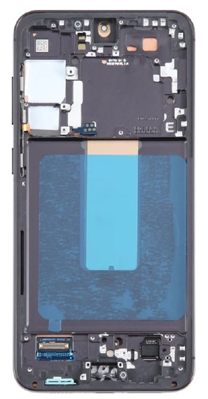 LCD ekranas Samsung S916 S23+ 5G su lietimo ekranu ir rėmeliu Phantom Black OLED (tikras dydis)