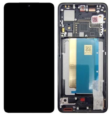 LCD screen Xiaomi Poco F6 Pro with touch screen with frame Black original (service pack)