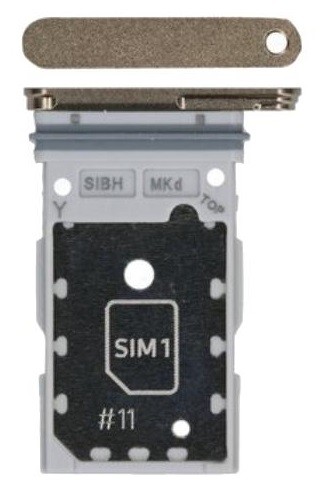 SIM kortelės laikiklis Samsung S928 S24 Ultra Dual geltonas originalus (service pack)