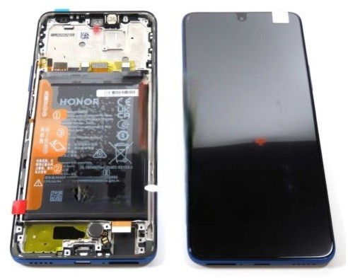 LCD ekranas Huawei Honor Magic4 Lite 5G/Honor X9 5G/X30 5G su lietimo ekranu su rėmeliu vandenyno mėlynas originalus (naudotas A klasė)