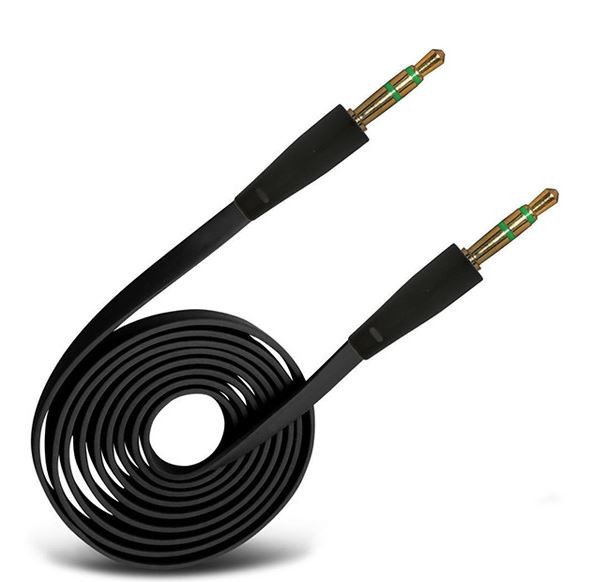 SLIM audio adapter 3.5mm to 3.5mm (M-M) black