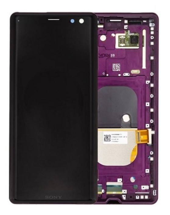 LCD экран Sony Xperia XZ3 H8416/H9436 с тачскрином с рамкой Bordeaux Red Оригинал (б/у Grade A)