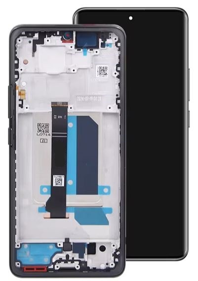 LCD ekranas Xiaomi Redmi Note 14 Pro+ 5G su lietimui jautriu ekranu su rėmu Midnight Black originalus (service pack)