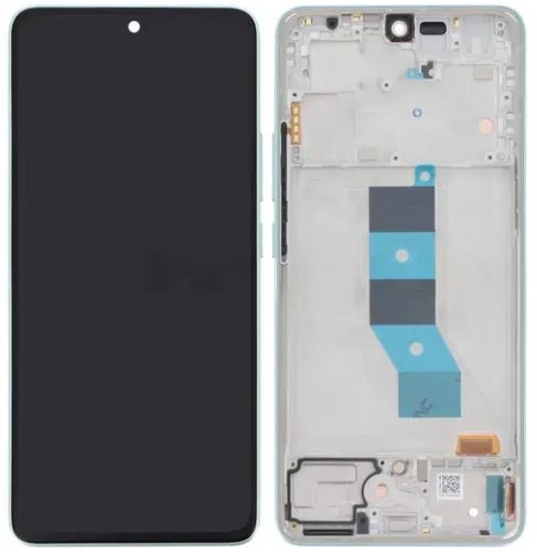 LCD ekranas Xiaomi Redmi Note 14 5G su lietimui jautriu ekranu su rėmu Lavender Purple originalus (service pack)