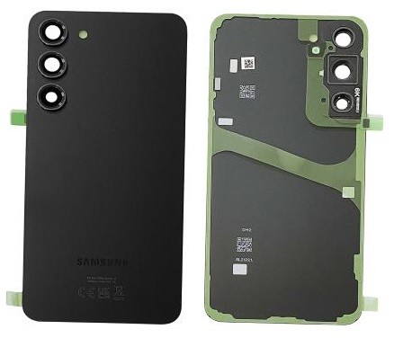 Galinis dangtelis Samsung S916 S23+ vaiduoklio juodas originalus (naudotas kokybė C)