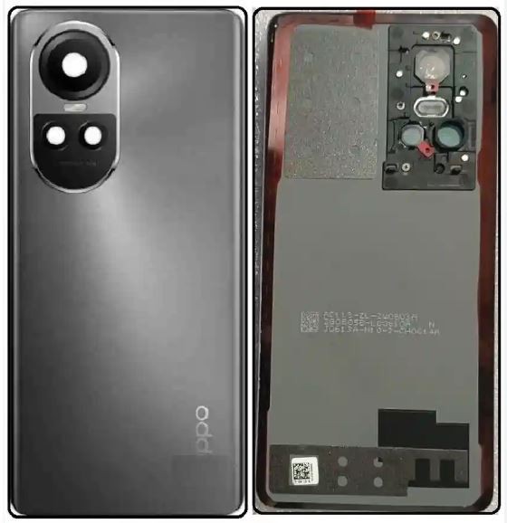 Задняя крышка для Oppo Reno10 Pro 5G серебристо-серая Оригинал (б/у Grade A)