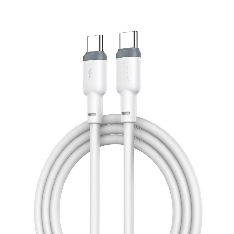 USB laidas XO (NB208B) USB-C į USB-C (60W) 1m baltas