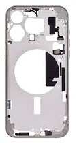 Vidurinis korpusas iPhone 15 Pro Max Natural Titanium originalus (naudotas Grade A)
