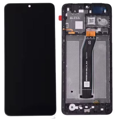 LCD ekranas Xiaomi Redmi A3 su jutikliniu ekranu su rėmeliu juodas ORG
