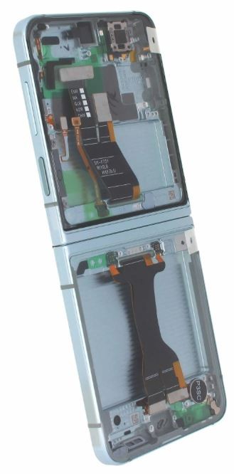 Vidurinis korpusas Samsung F731 Z Flip5 5G Mint/Green originalus (naudotas Grade B)