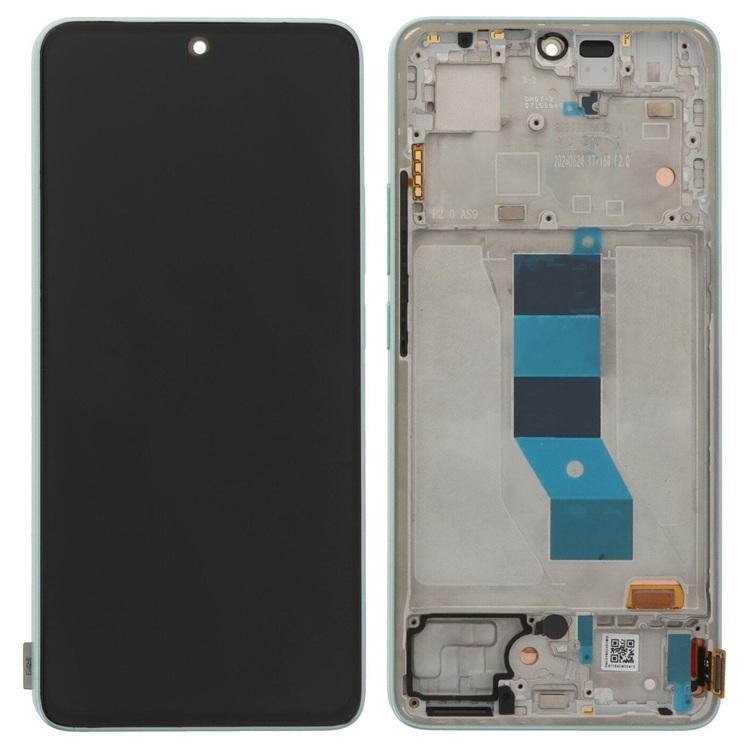 LCD экран Xiaomi Poco M7 Pro 5G с тачскрином с рамкой зелёный Оригинал (сервисная упаковка)
