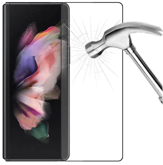 Grūdintas stiklas 5D Full Glue Samsung F936 Z Fold4 išorinis juodas bulk