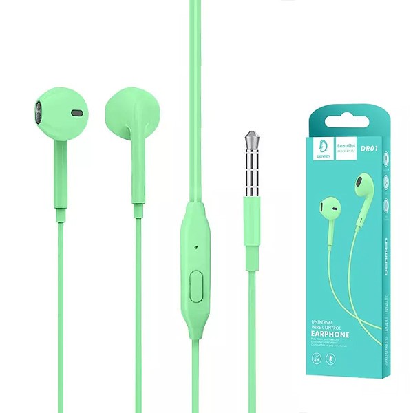 Handsfree Denmen (DR01G) 3.5mm green