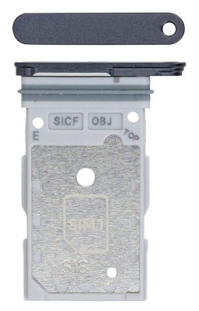 SIM kortelės laikiklis Samsung S931 S25/S936 S25 Plus juodas originalus (service pack)