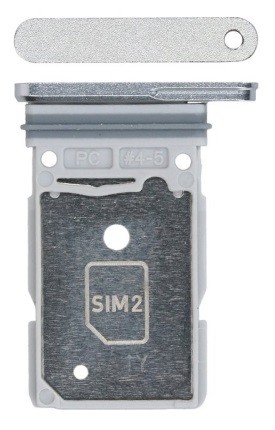 SIM card holder Samsung S938 S25 Ultra Titanium Silver Blue/Silver original (service pack)