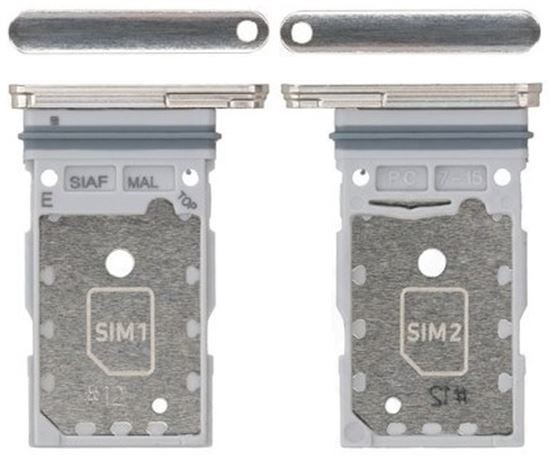 SIM card holder Samsung S911/S916 S23/S23 Plus Dual Cream original (used Grade A)