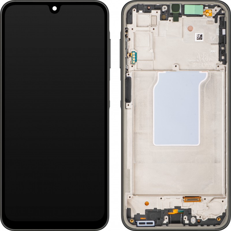 LCD ekranas Samsung A266 A26 5G su jutikliniu ekranu ir rėmeliu juodas OLED (tikro dydžio)