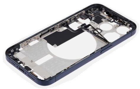 Vidurinis korpusas iPhone 15 Pro Blue Titanium originalus (naudotas Grade A)