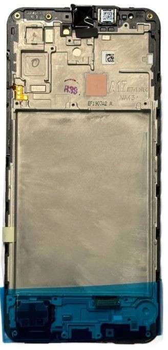 LCD ekranas Samsung A176 A17 5G su jutikliniu ekranu ir rėmeliu juodas originalus (serviso paketas)