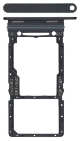 SIM kortelės laikiklis Samsung A266 A26 5G juodas originalus (service pack)
