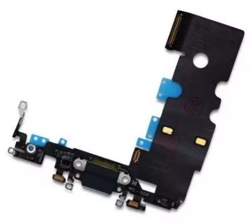 Flex iPhone SE 2020/SE 2022 įkrovimo jungtis su mikrofonu juodas originalus (naudotas Grade A)