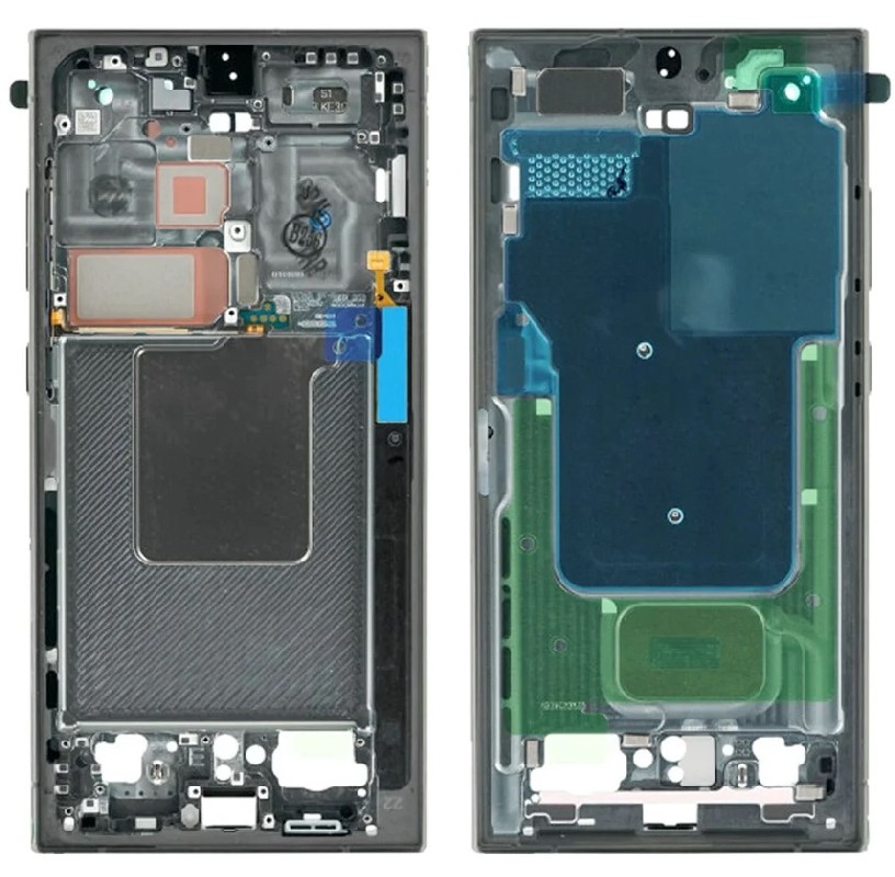 LCD ekranas Samsung S928 S24 Ultra su lietimo ekranu ir rėmeliu Titanium Black/Blue/Green originalus (naudotas Grade B)