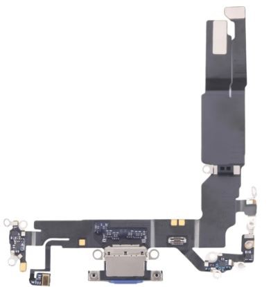 Шлейф для iPhone 16 разъём зарядки с микрофоном Ultramarine Оригинал (б/у Grade A)